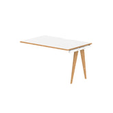 Oslo 1200mm Single Row Extension Kit White Top Natural Wood Edge White Frame OSL0113 DD